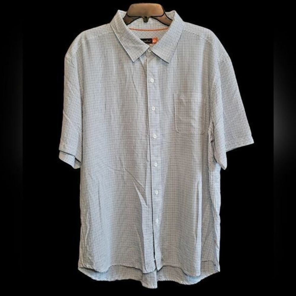 Quicksilver Men's Short Sleeve Blue Button-up Size XLarge - Picture 2 of 4